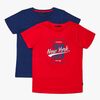 Luca & Lola Riccione T-Shirt 2-pack, Red/Navy