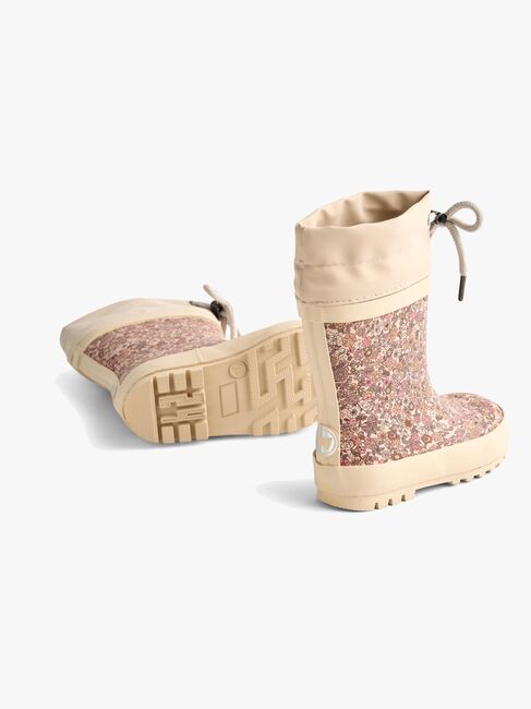 Wheat Forede Gummistøvler, Rose Dust Flowers
