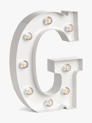 Alice & Fox Bogstavlampe G, Hvid