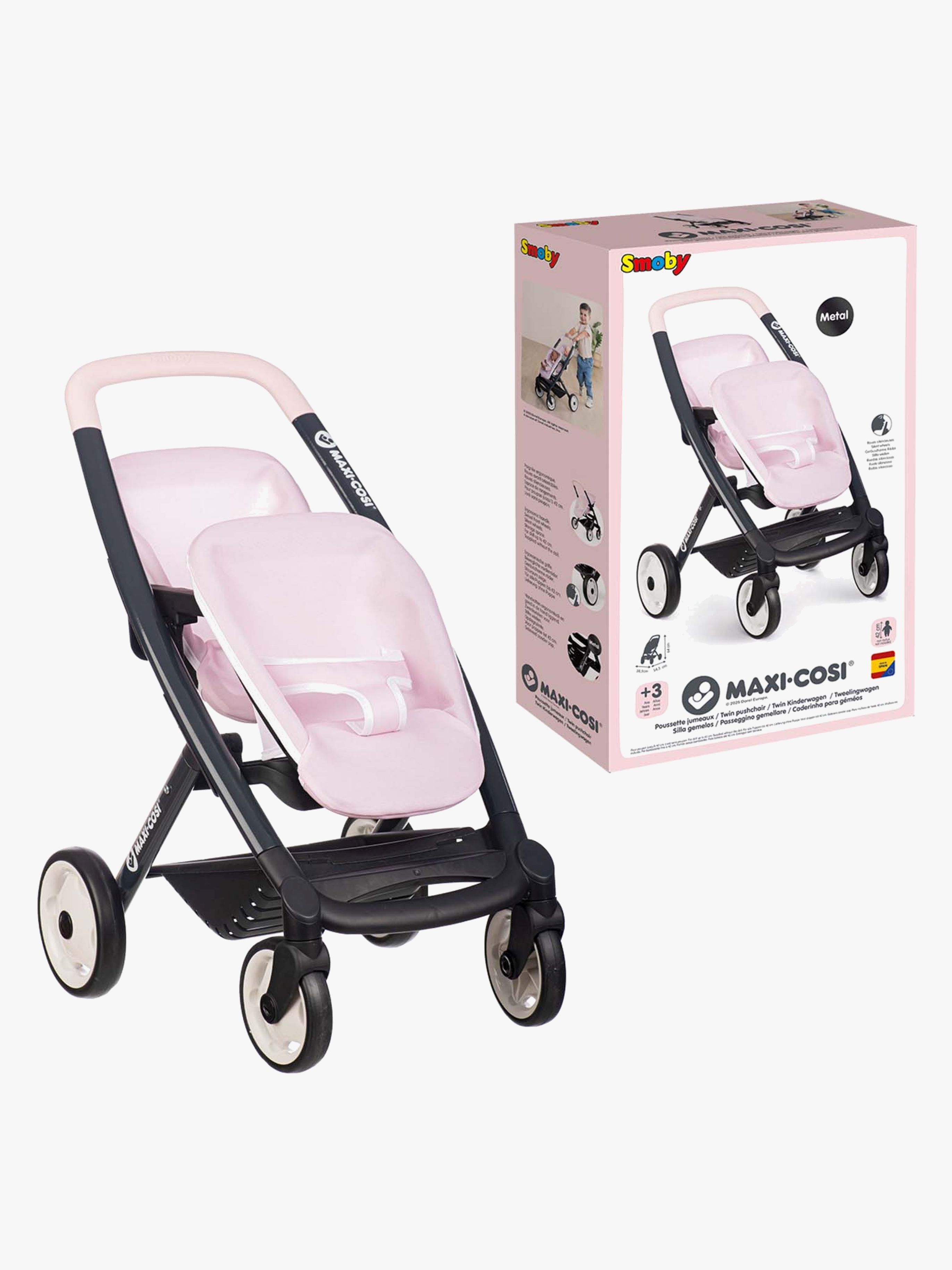 Smoby MAXI-COSI Tvillingevogn, Pink