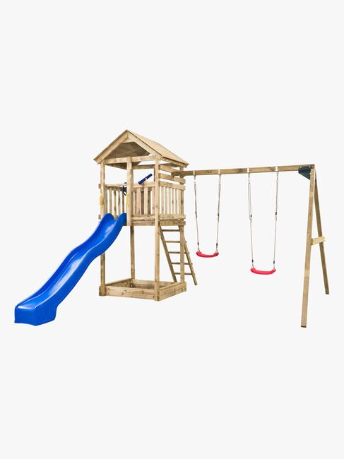 Swing King Daan Legestativ med Blå Rutsjebane