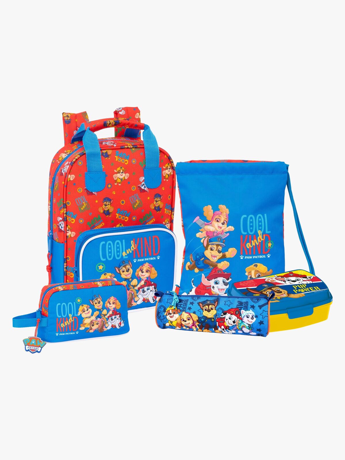 Paw Patrol Rygsæk 4,5L, Gymnastikpose, Køletaske, Penalhus & Madkasse, Cool