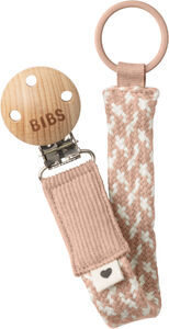 BIBS Suttesnor Pacifier Braid, Blush/Ivory