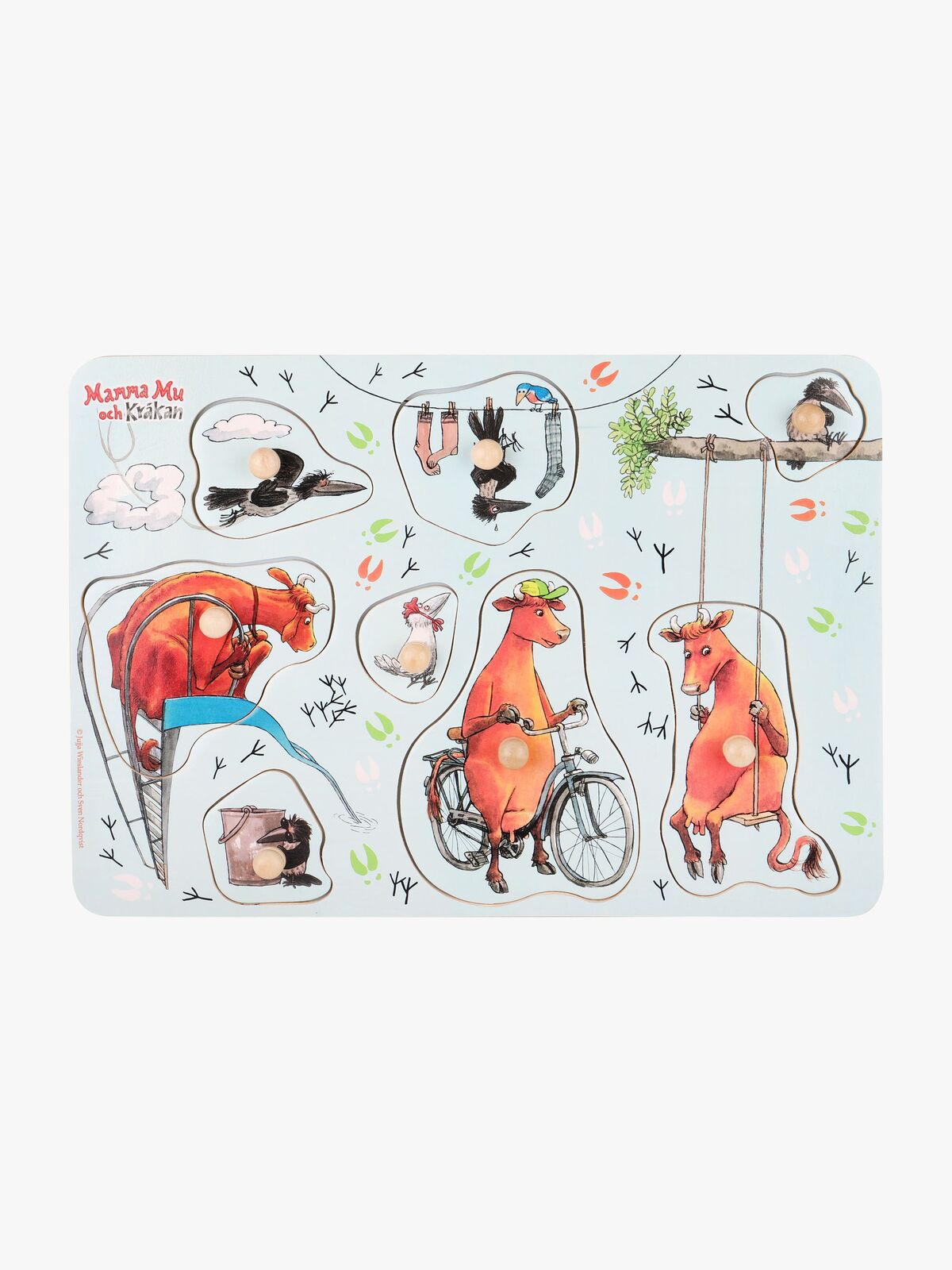 Mor Muh og Krage Knoppuslespil