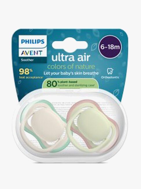 Philips Avent Ultra Air-sut 6-18m 2-pak, Beige/Lysegrøn