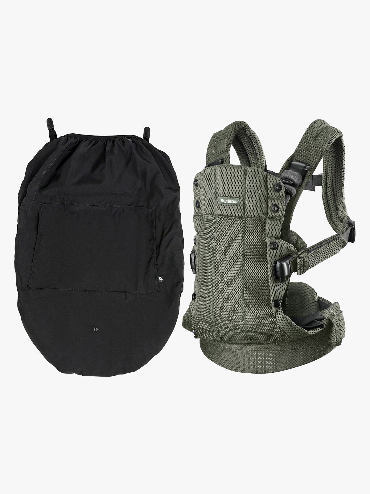 BabyBjörn Harmony Bæresele 3D Mesh inkl. Regnslag, Mørkegrøn