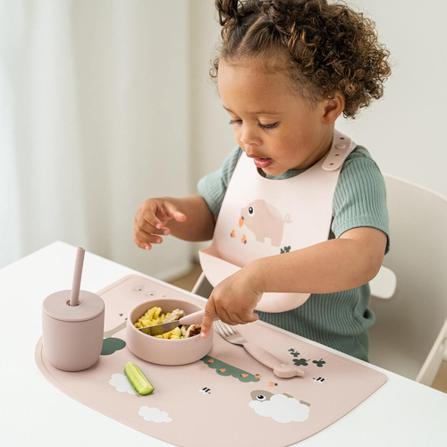 Done By Deer Tiny Farm Dækkeserviet Silikone, Powder