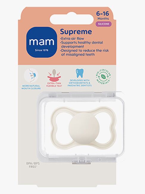MAM Supreme Sut Silikone 6-16m, Neutral