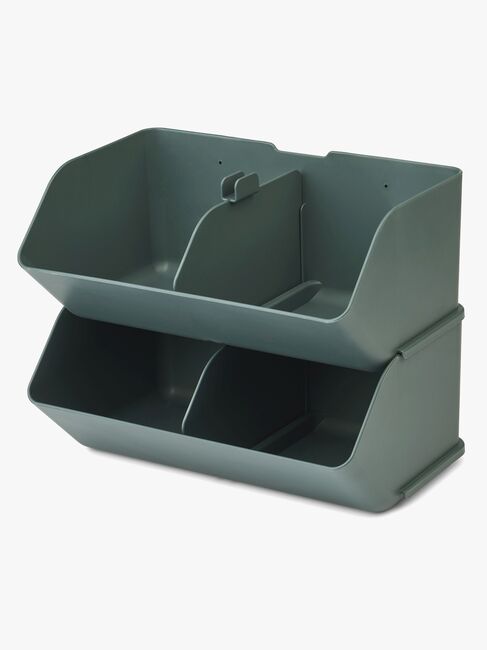 LIEWOOD Rosemary Opbevaringskasser M 2-Pak, Whale Blue