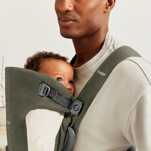 BabyBjörn Mini Bæresele Woven, Mørkegrøn