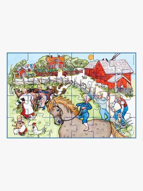 Barbo Toys Emil Fra Lønneberg Kuffert med 1 Puslespil 24 Brikker