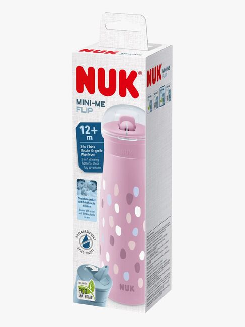 NUK Mini-Me Flip Flaske, Purple Dots