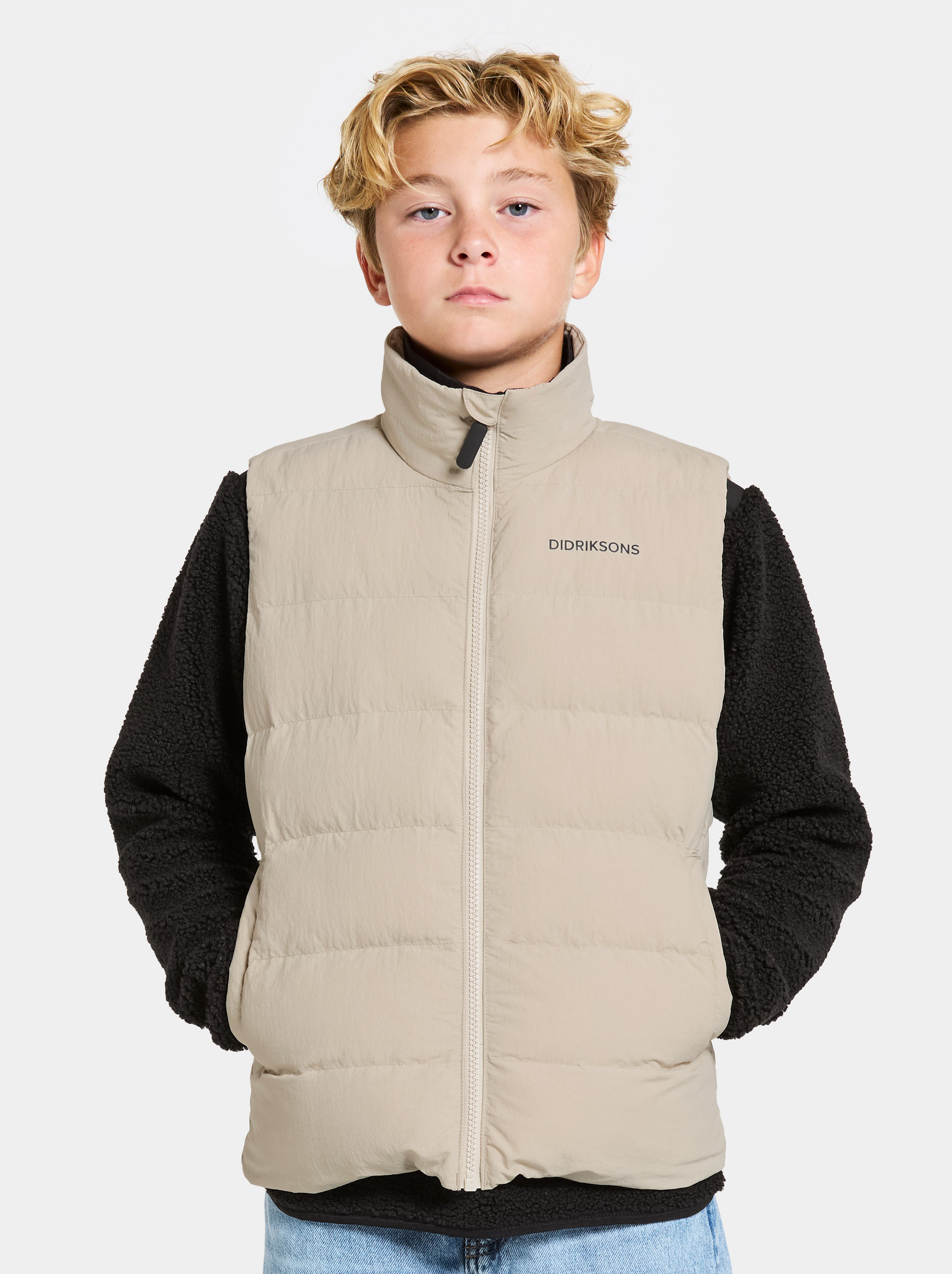 Didriksons Kilo Vest, Clay Beige, 170