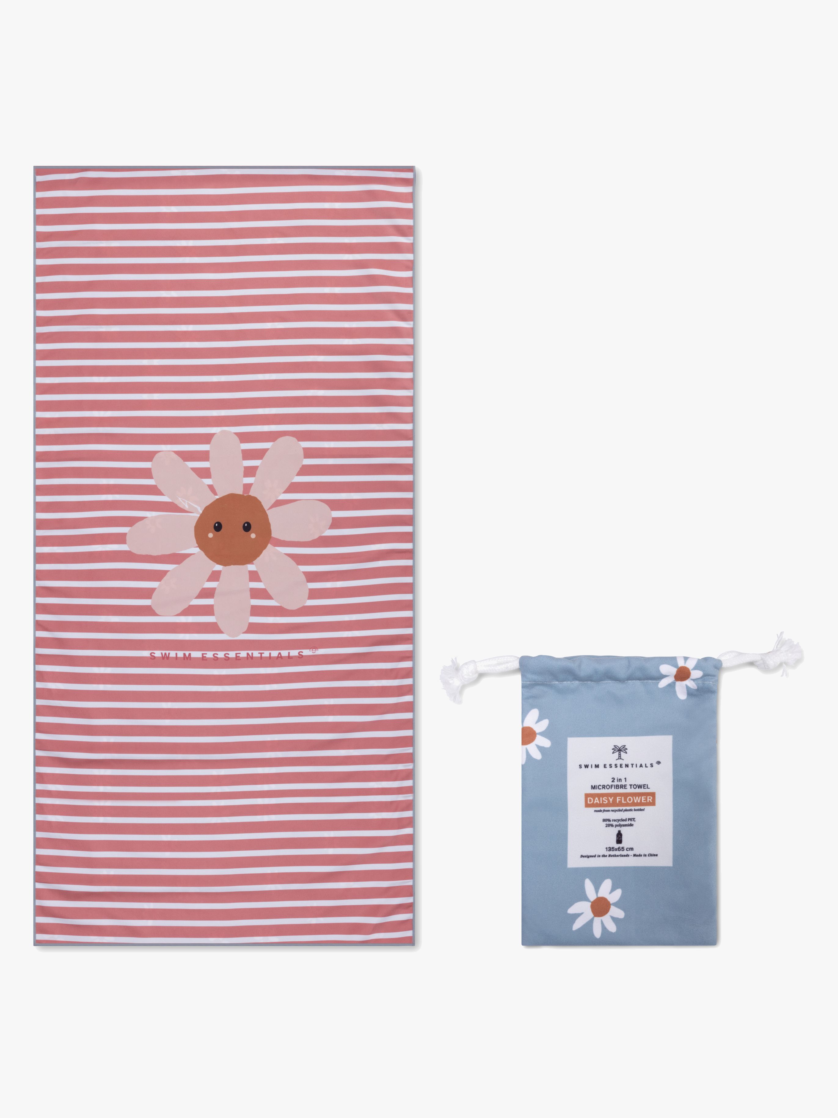 Swim Essentials Badehåndklæde, Daisy Flowers