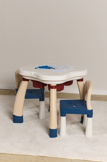 Cloudberry Castle Aktivitetsbord med Stole, Blue