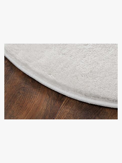 KM Carpets Cozy Rundt Gulvtæppe 160, White