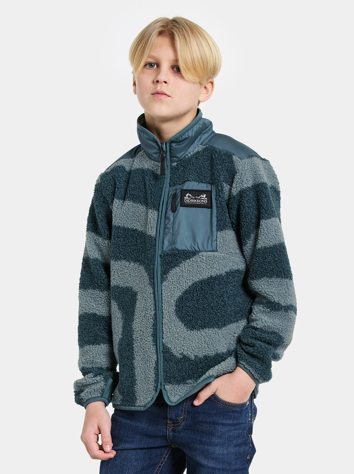 Didriksons Exa Fleecetrøje, Path L Blue