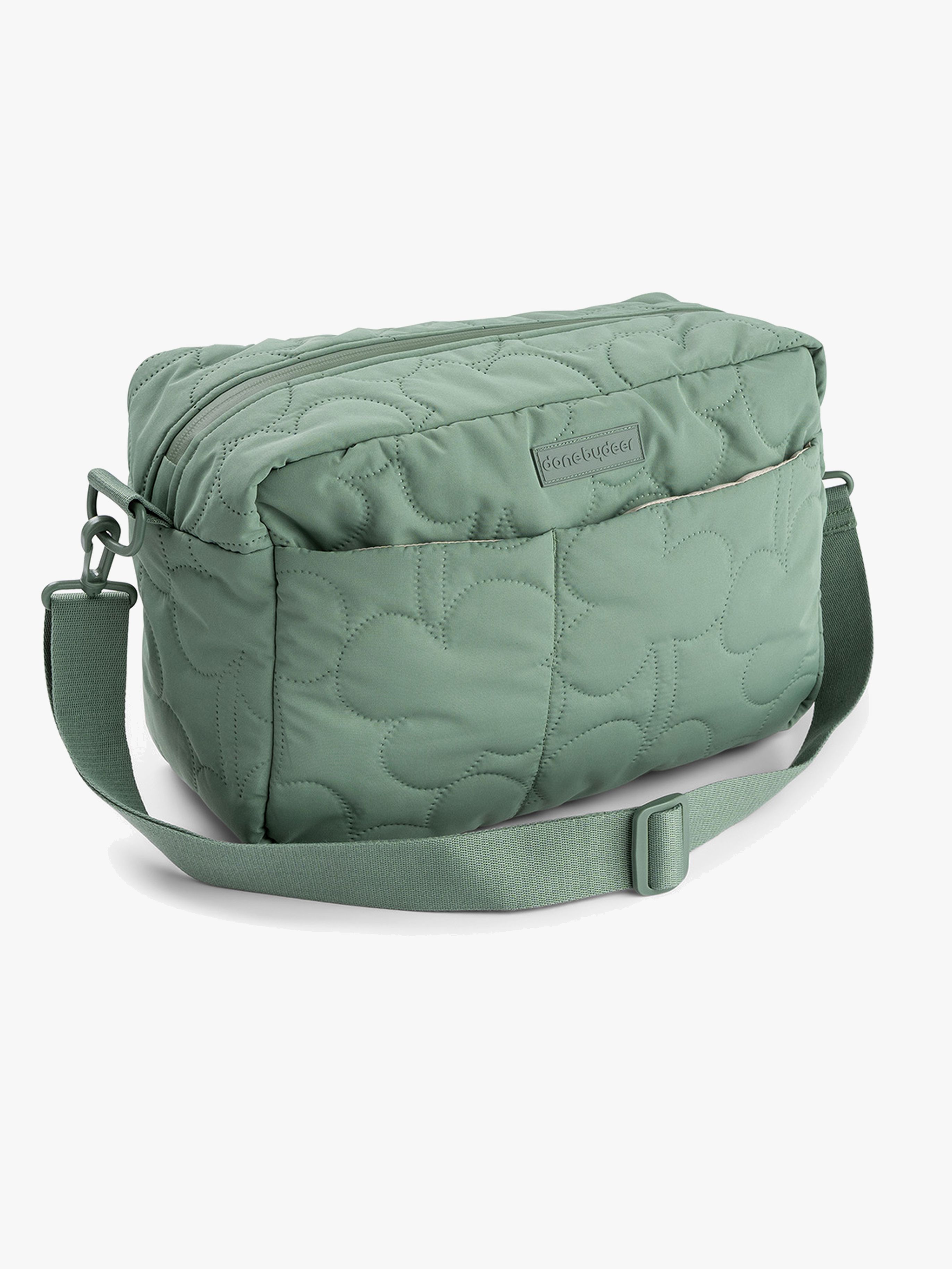 Done By Deer Quiltet Pusletaske med Barnevognskrog, Green