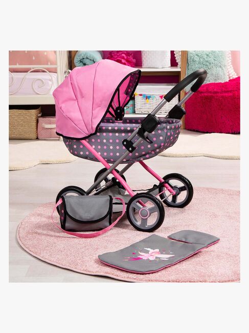 Bayer Design Dukkevogn Cosy, Grå/Lyserød
