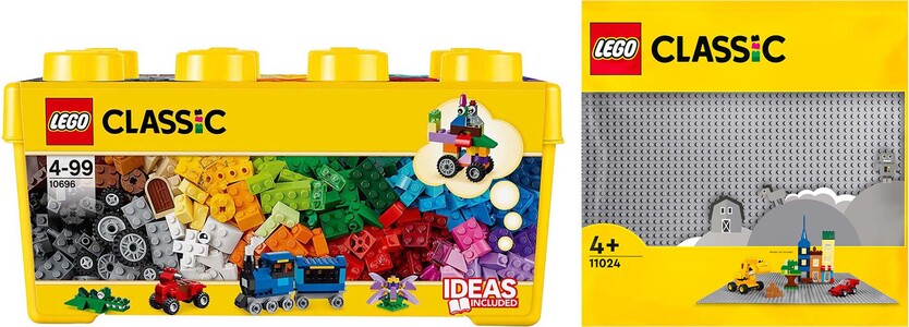 LEGO Classic 10696 Kreativt byggeri medium inkl. 11024 Grå byggeplade