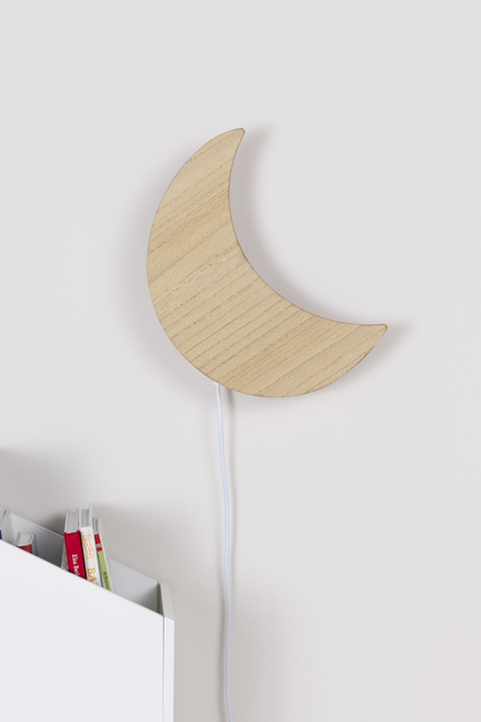 Alice & Fox SMILLA Væglampe Måne, Natural