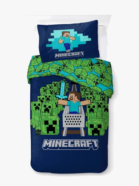 BrandMac Sengetøj Minecraft Game Over Creepers 150 x 210, Mørkeblå 1030256-3437_1.jpg