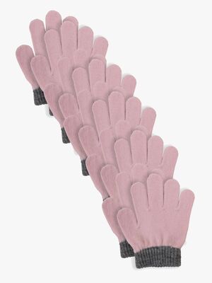 Lindberg Sundsvall Vanter Uldblanding 5-pak, Pink/Anthracite