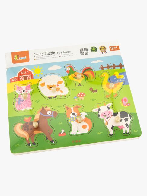 VIGA Puslespil med Dyrelyde