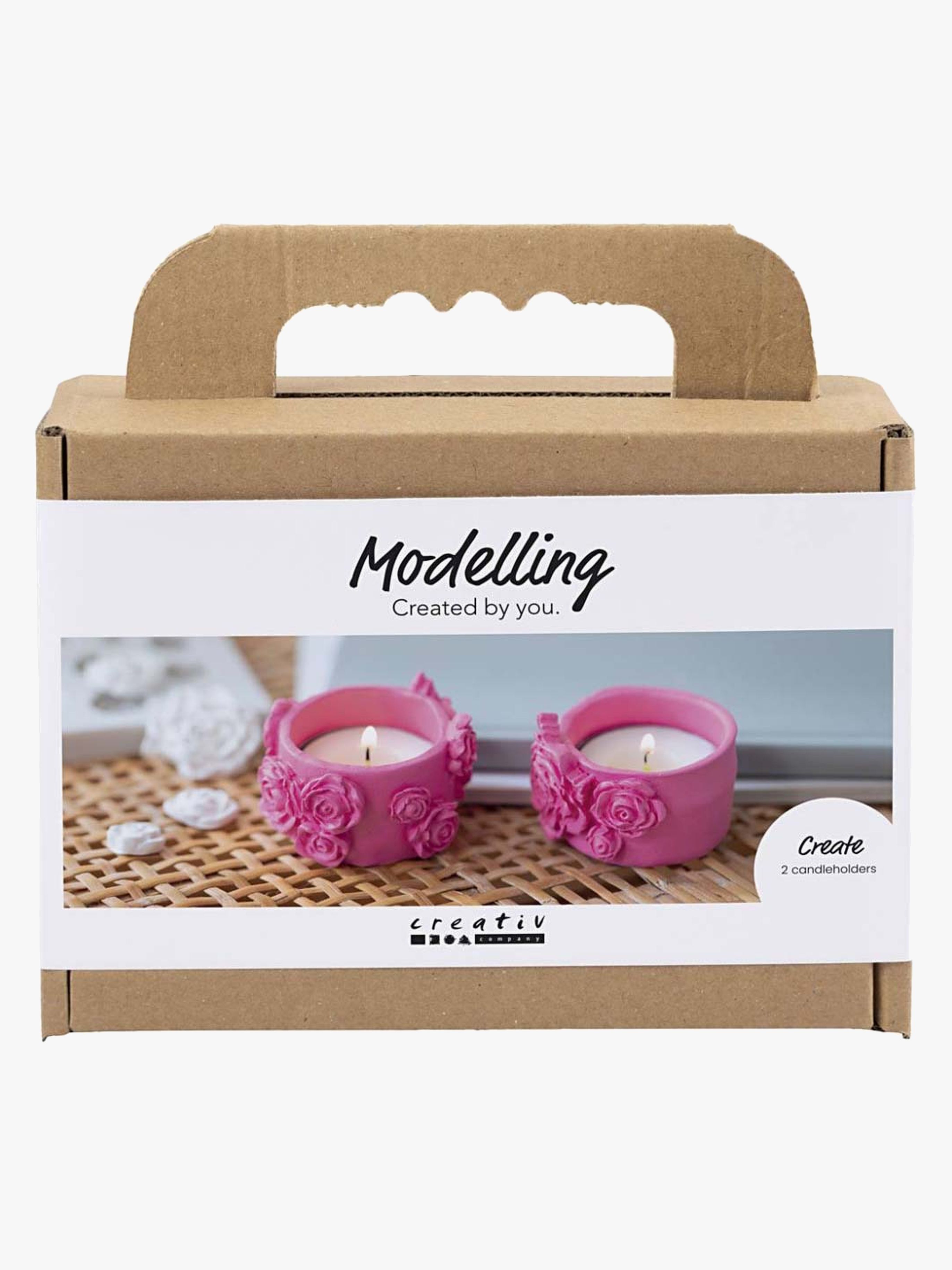 Creativ Company DIY-sæt Modellervoks Fyrfadsstage Mini