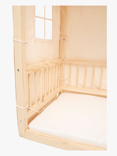 Minitude Nordic Mason Husseng 70x160 & BabyMatex Madras Soft Plus + Sengehimmel, Natur