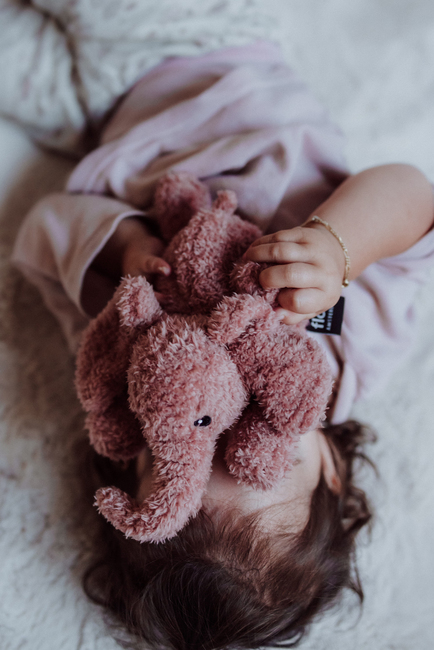 Flow Bamse  Med Natlampe George, Pink