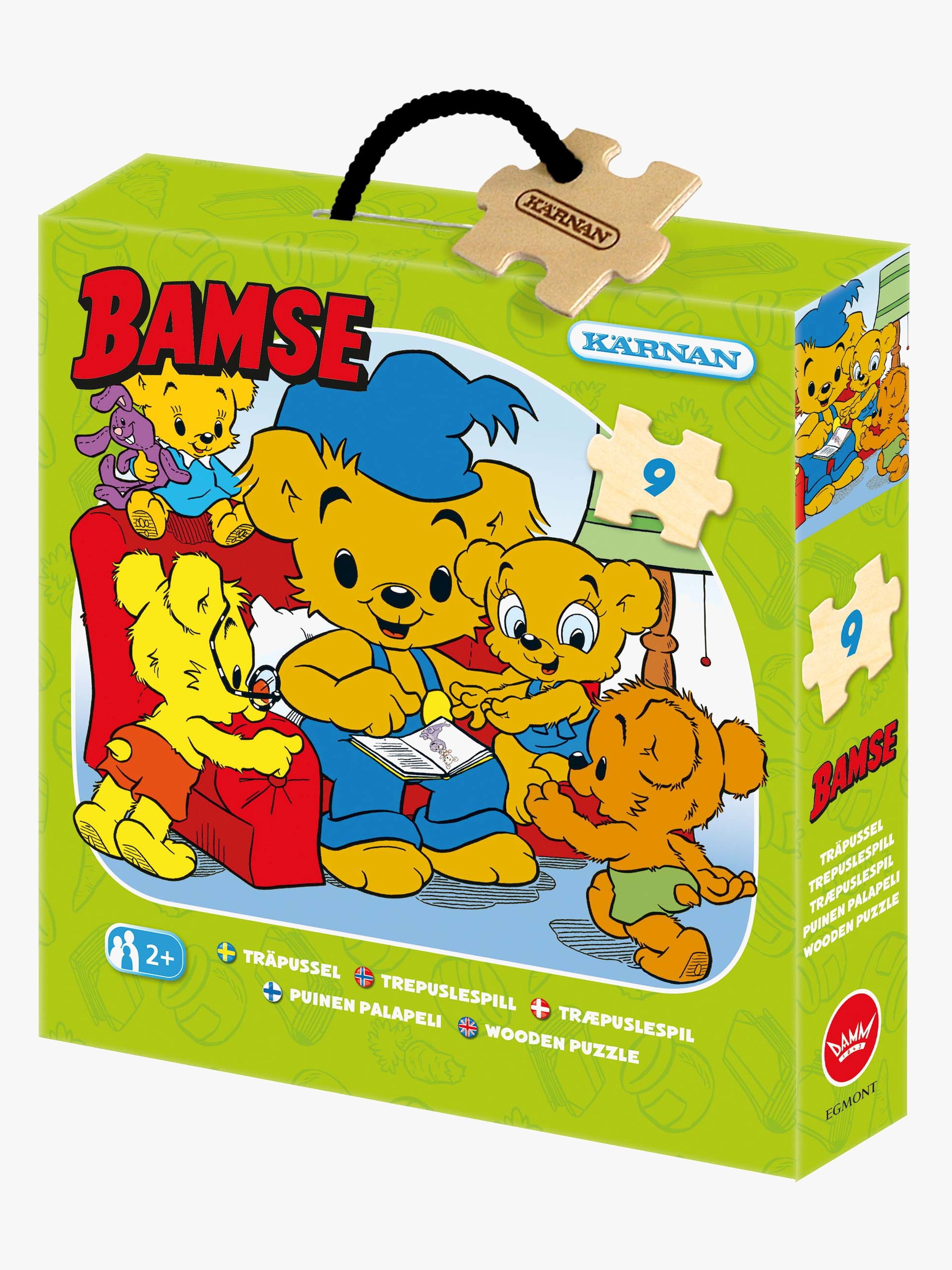 Bamse Verdens Stærkeste Bjørn Puslespil Læsning 9 Brikker