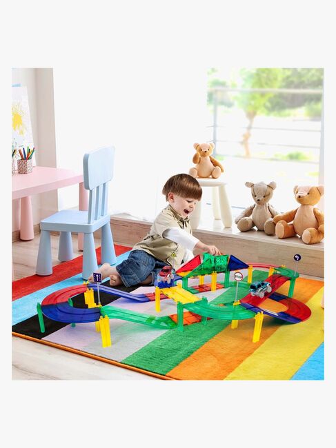 PicassoTiles Racerbane  Magnetisk Byggesæt 50 Brikker