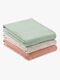 Hauck Cuddle N Clean Tæppe/ Stofble i Musselin 3-pak, Sage/Beige/Dots/Cork