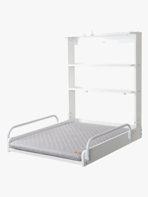 Roba Vægpuslebord inkl. Roba Style Puslepude, White/Grey