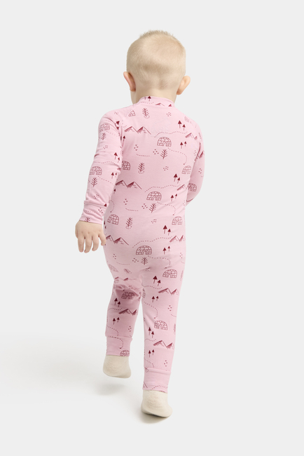 Nordbjørn Moritz Termoundertøj Heldragt Bamboo, Pink Iceberg