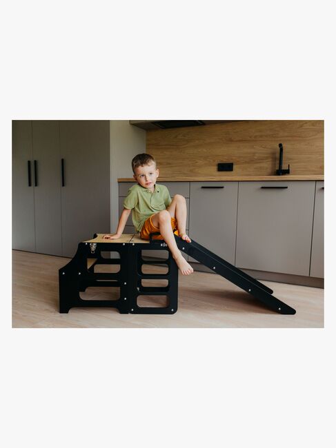 Duck Woodworks Rutsjebane til Sammenklappeligt Læringstårn, Sort