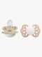 BIBS Infinity Sutter 2-Pak Silikone Str. 1 Symmetrisk, Vanilla GLOW/Blush GLOW