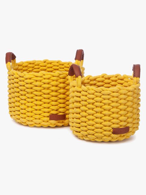 KidsDepot Korbo Opbevaringskurv Medium 2-pak, Yellow