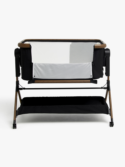 Beemoo CARE Luna Bedside Crib, Black/Ebony Oak