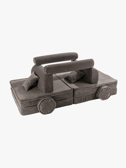 Meowbaby Play Premium Bygbar Sofa Kraftig Fløjl 80x50, Brun