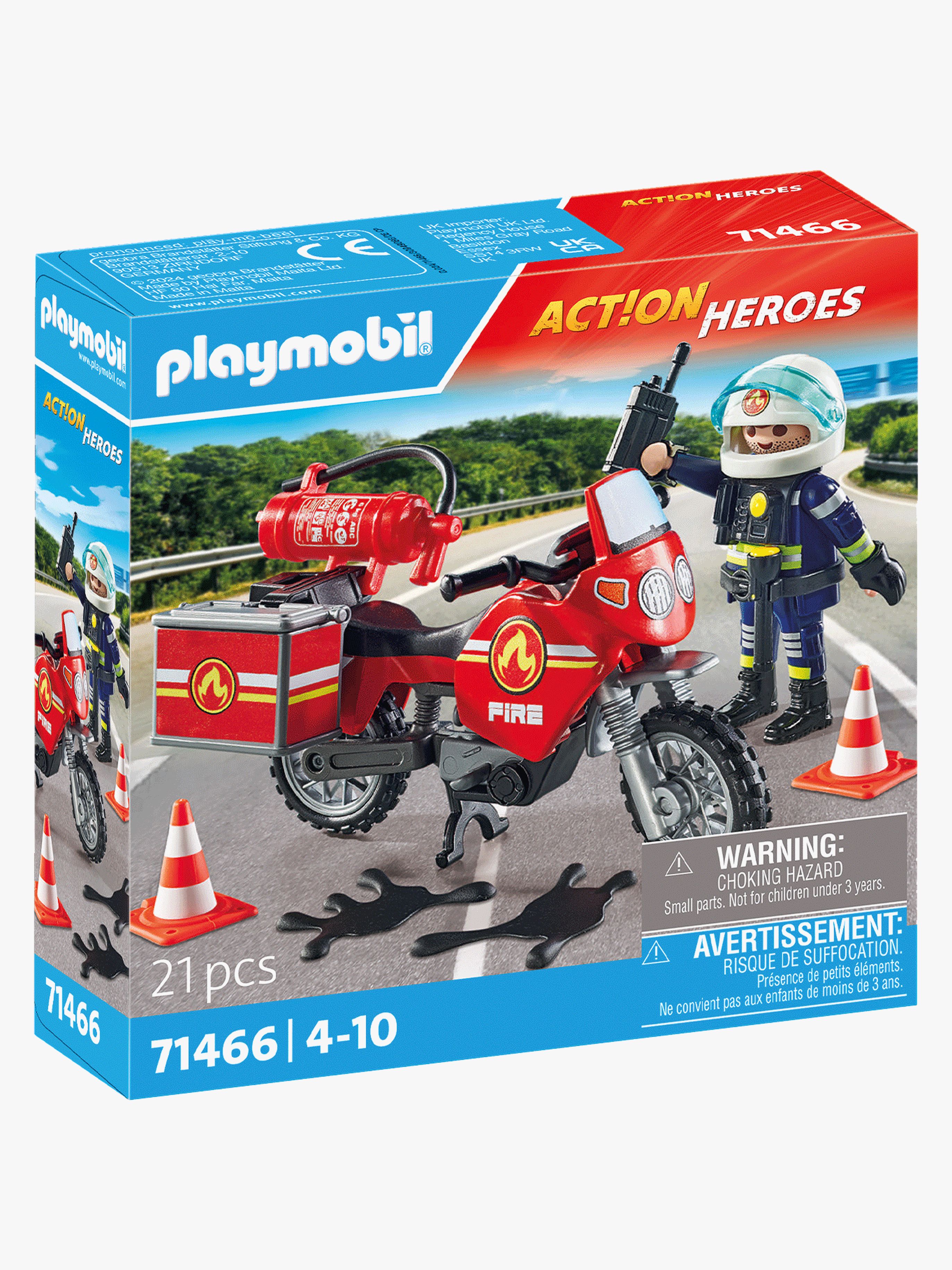 Playmobil 71466 Action Heroes Byggesæt Brandbil På Ulykkesstedet