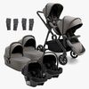 Beemoo Pro Multi 2 Tvillingevogn inkl. Route i-Size Autostol Baby, Mocha Grey/Black Stone