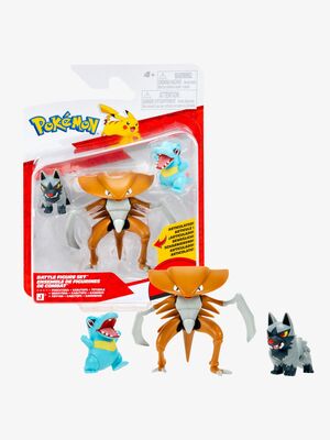 Pokémon Battle Figursæt Poochyena Totodile & Kabu 3-pak