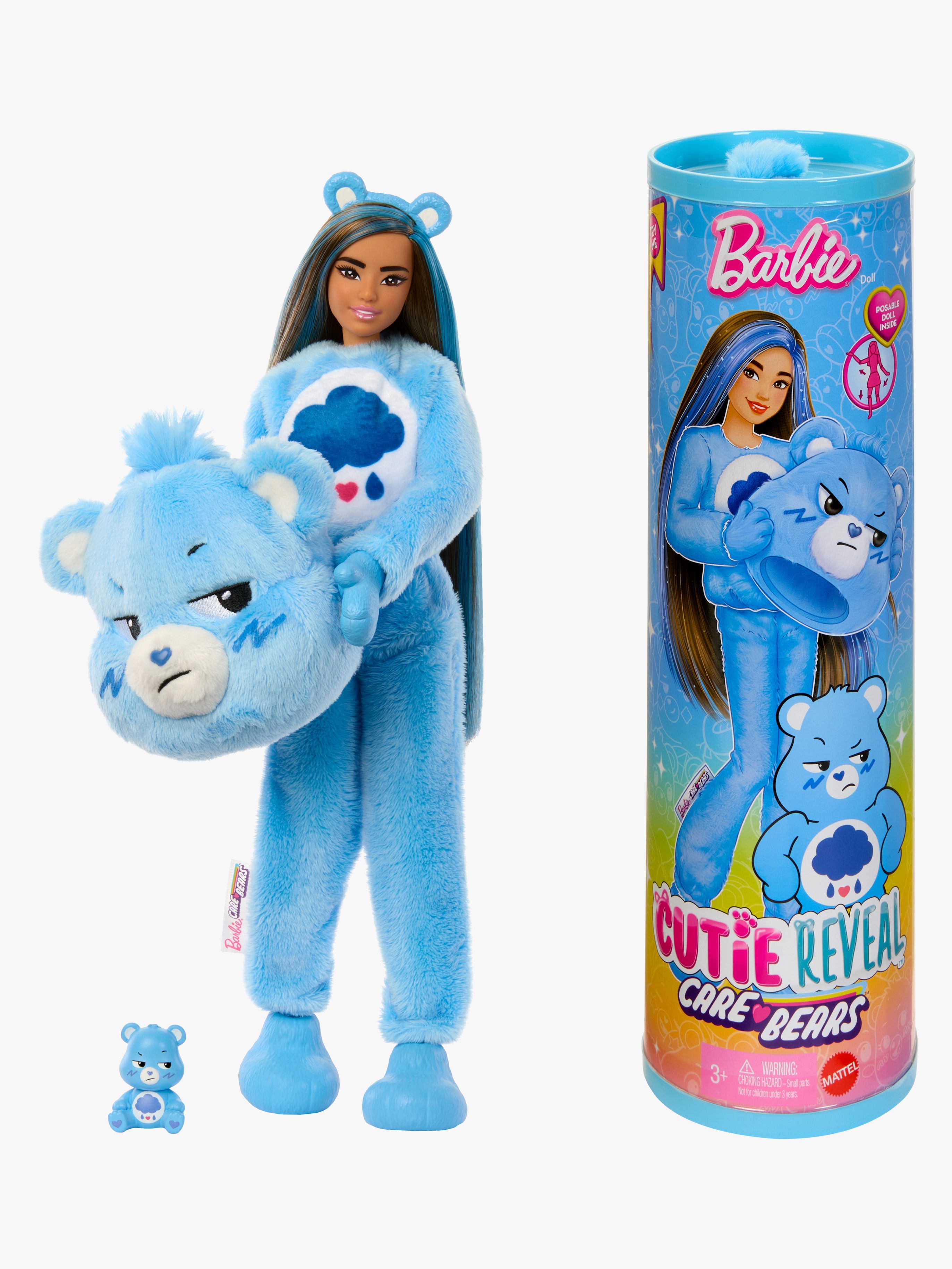 Barbie Cutie Reveal Dukke Care Bears, Blå