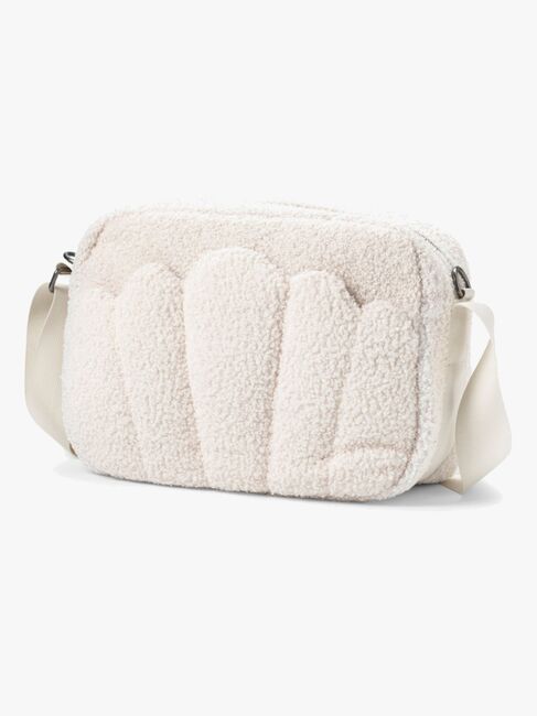 Elodie Cross Body Pusletaske, White Bouclé