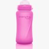 Everyday Baby Varmeindikator Sutteflaske Glas 240 ml, Cerise