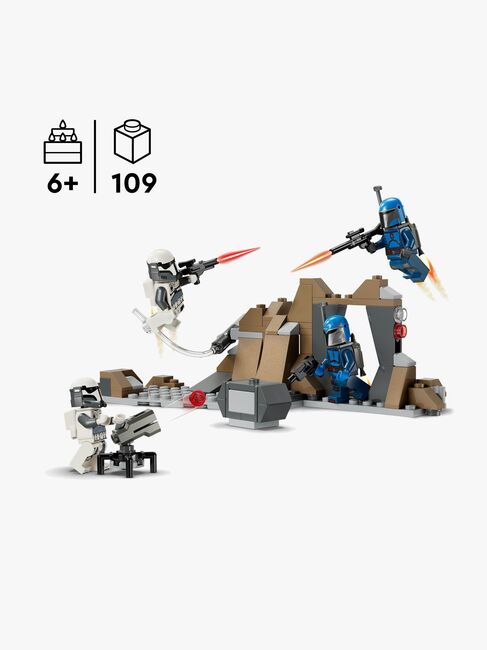 LEGO Star Wars 75373 Battle Pack med bagholdet på Mandalore