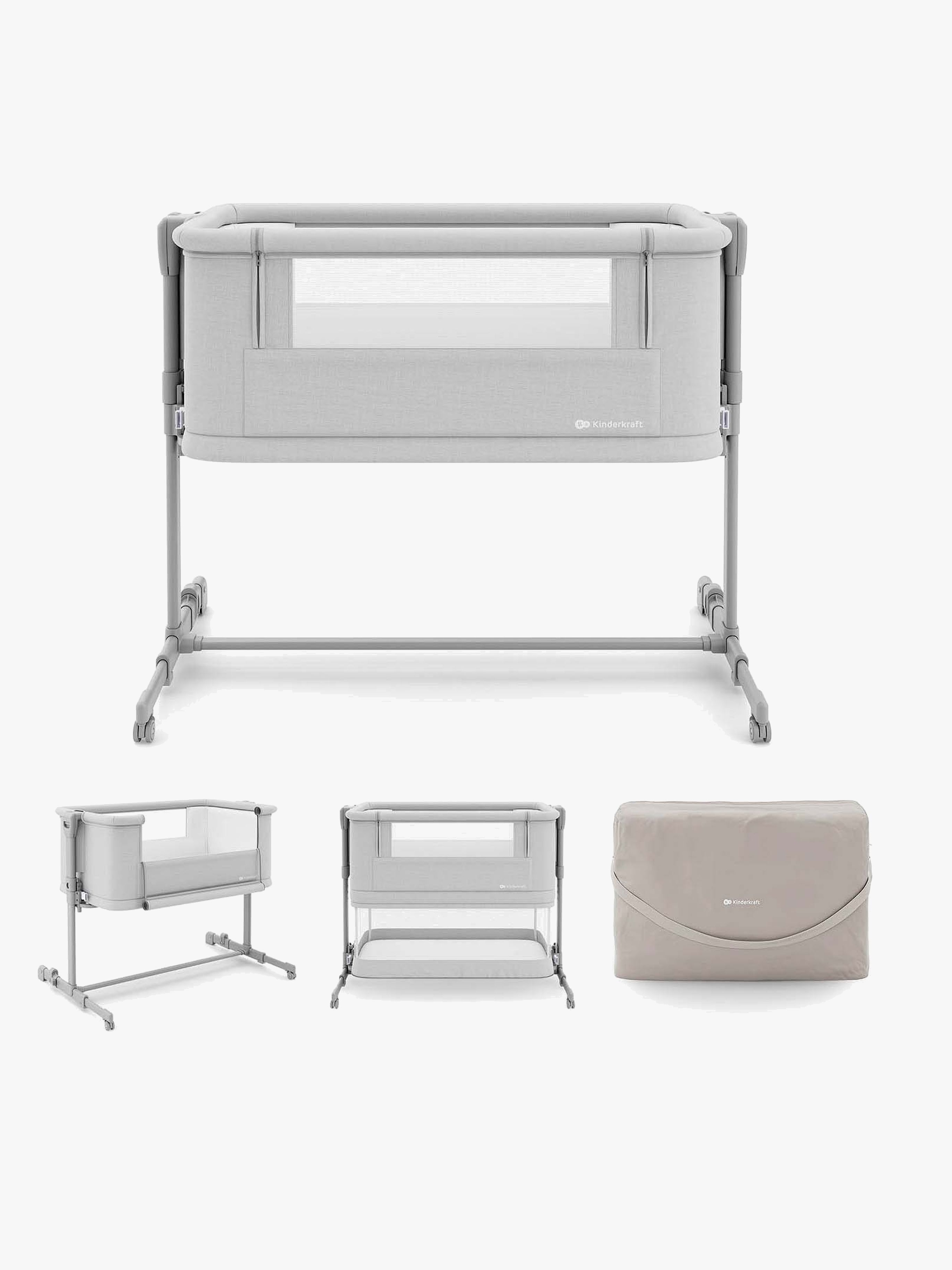 Kinderkraft Nestee Grow 2 Weekendseng, Light Grey