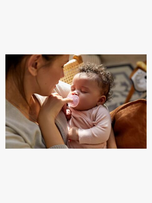 Philips Avent Curved Soothie 0-6 mdr., Lyserød